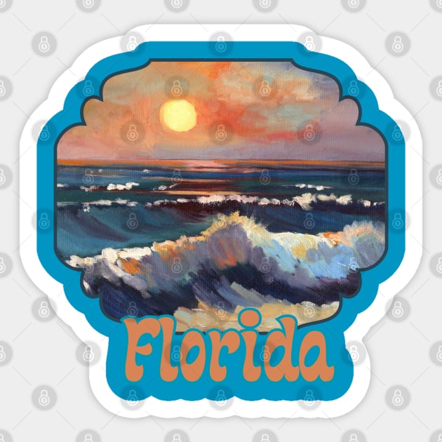 Florida Beachy Sticker by TopTenGraphics